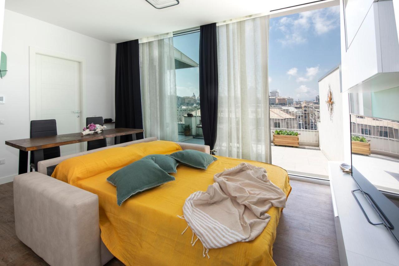 Attico Luxury Con Parcheggio E Terrazza Vista Mozzafiato Daire Cenova Dış mekan fotoğraf