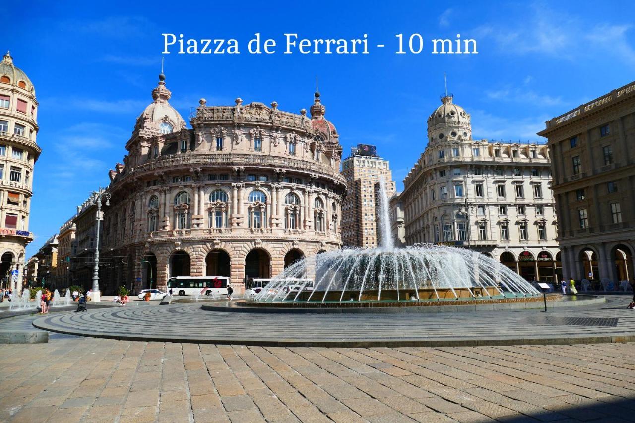 Attico Luxury Con Parcheggio E Terrazza Vista Mozzafiato Daire Cenova Dış mekan fotoğraf