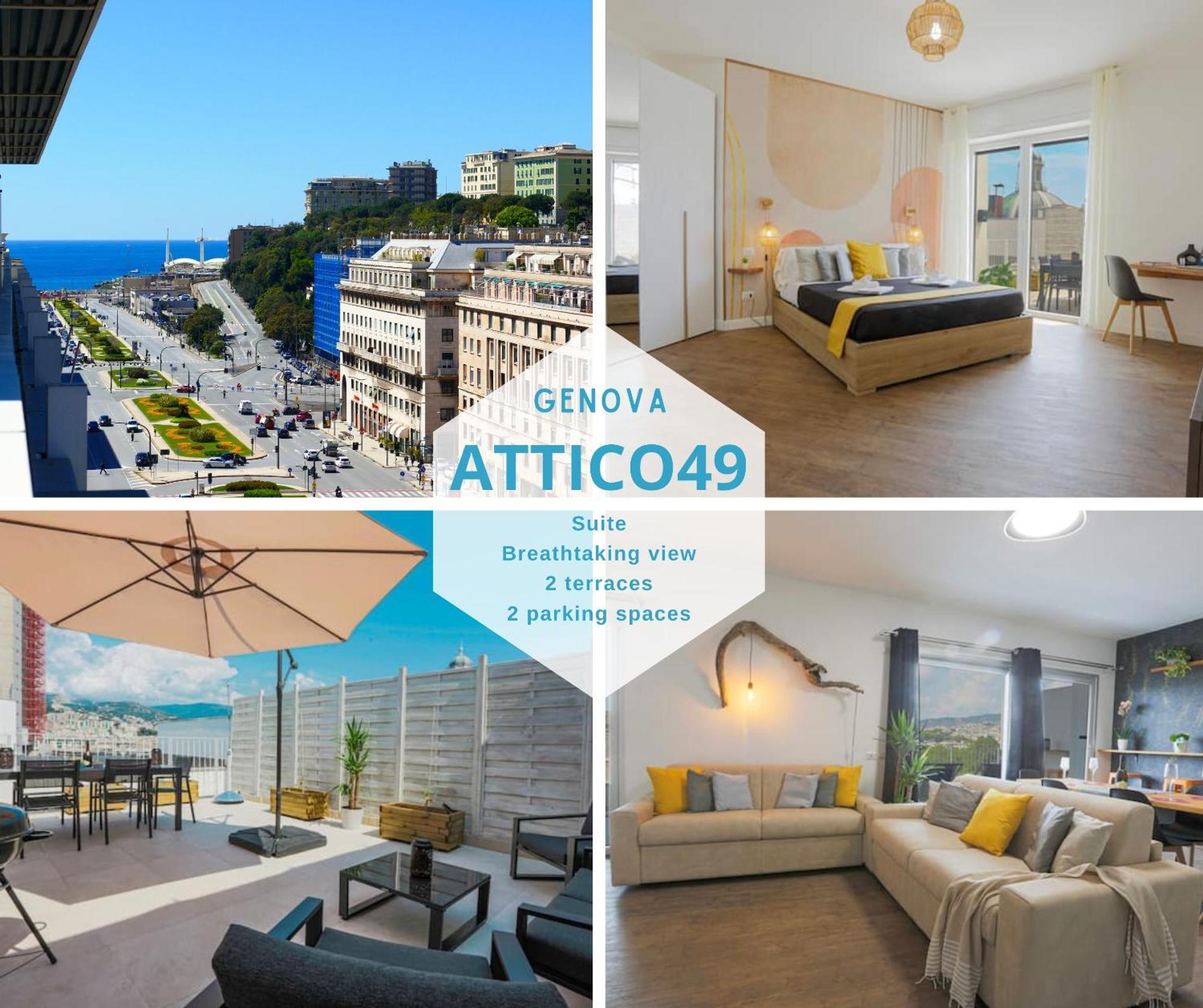 Attico Luxury Con Parcheggio E Terrazza Vista Mozzafiato Daire Cenova Dış mekan fotoğraf