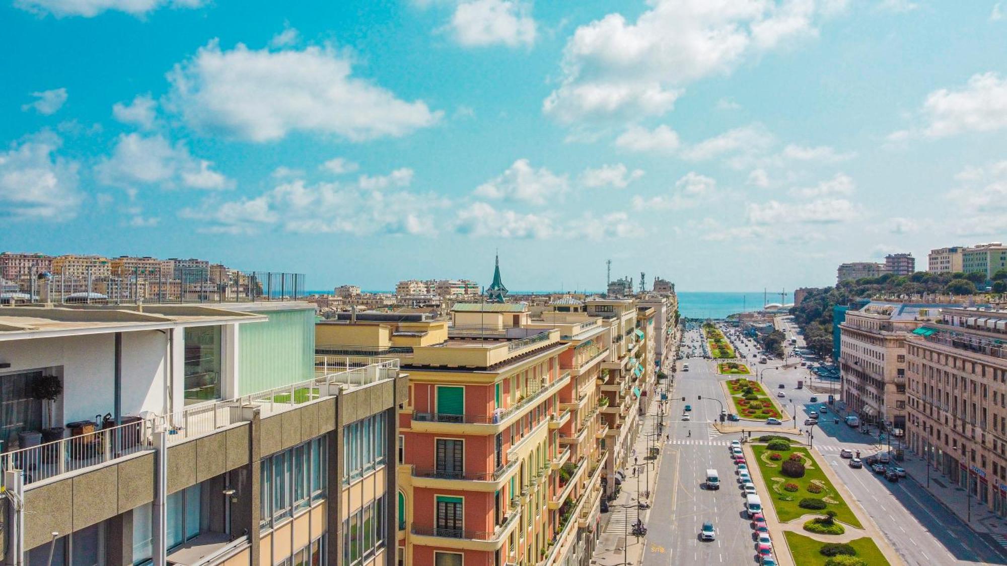 Attico Luxury Con Parcheggio E Terrazza Vista Mozzafiato Daire Cenova Dış mekan fotoğraf